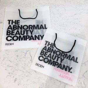 LOT OF 2 Deciem ABNORMAL BEAUTY COMPANY Empty Shopping Gift Bags